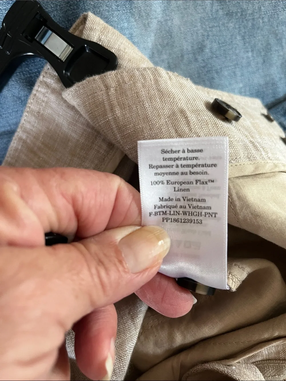Everlane Neutral Beige Linen Wide-Leg Pants